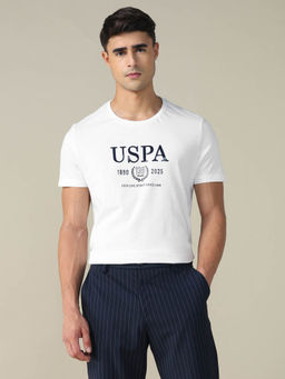 U.S. POLO ASSN. - Men White Solid Regular Fit T-Shirt