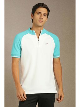 Louis Philippe - Men White Print Round Neck T-Shirt