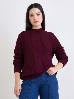Styli - Pink Textured Acrylic Sweater