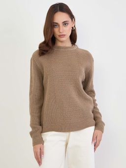 Styli - Beige Textured Acrylic Sweater