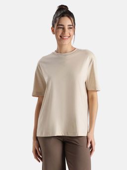 Jockey - A159 Women Super Combed Cotton Rich Oversized T-Shirt - French Oak