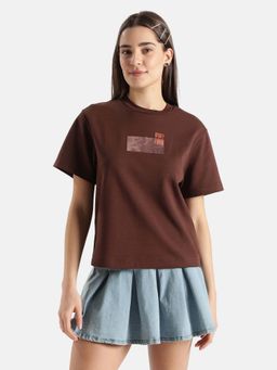 Jockey - WZ04 Super Combed Cotton Rich Oversized Graphic Print T-Shirt - Chicory Coffee