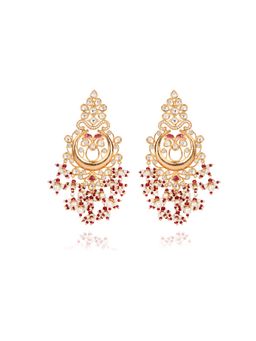 TIZORA - Traditional Mix Faux Polki And Pearl Earrings