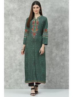 Biba - Green Printed Kurta