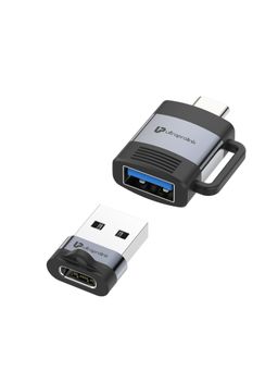 UltraProlink - UL1076 2 C OTG to USB A Male-Female Adapter for Data Transfer and Charging (Set of 2)