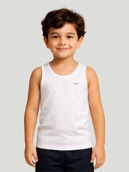 Kidbea - White Bamboo Solid Vest