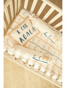 Masaya - Koala Beige Pure Cotton Cot Set (Pack of 4) for 0-2 Years