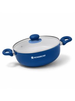 Wonderchef - Blue Natura Ceramic Casserole & Glass Lid For Cooking
