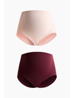 H&M - Women Red Mama 2-Pack Seamless Bump Support Briefs