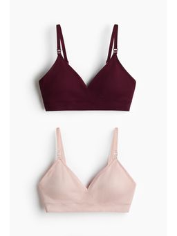 H&M - Women Pink Mama 2-Pack Seamless Padded Nursing Bras