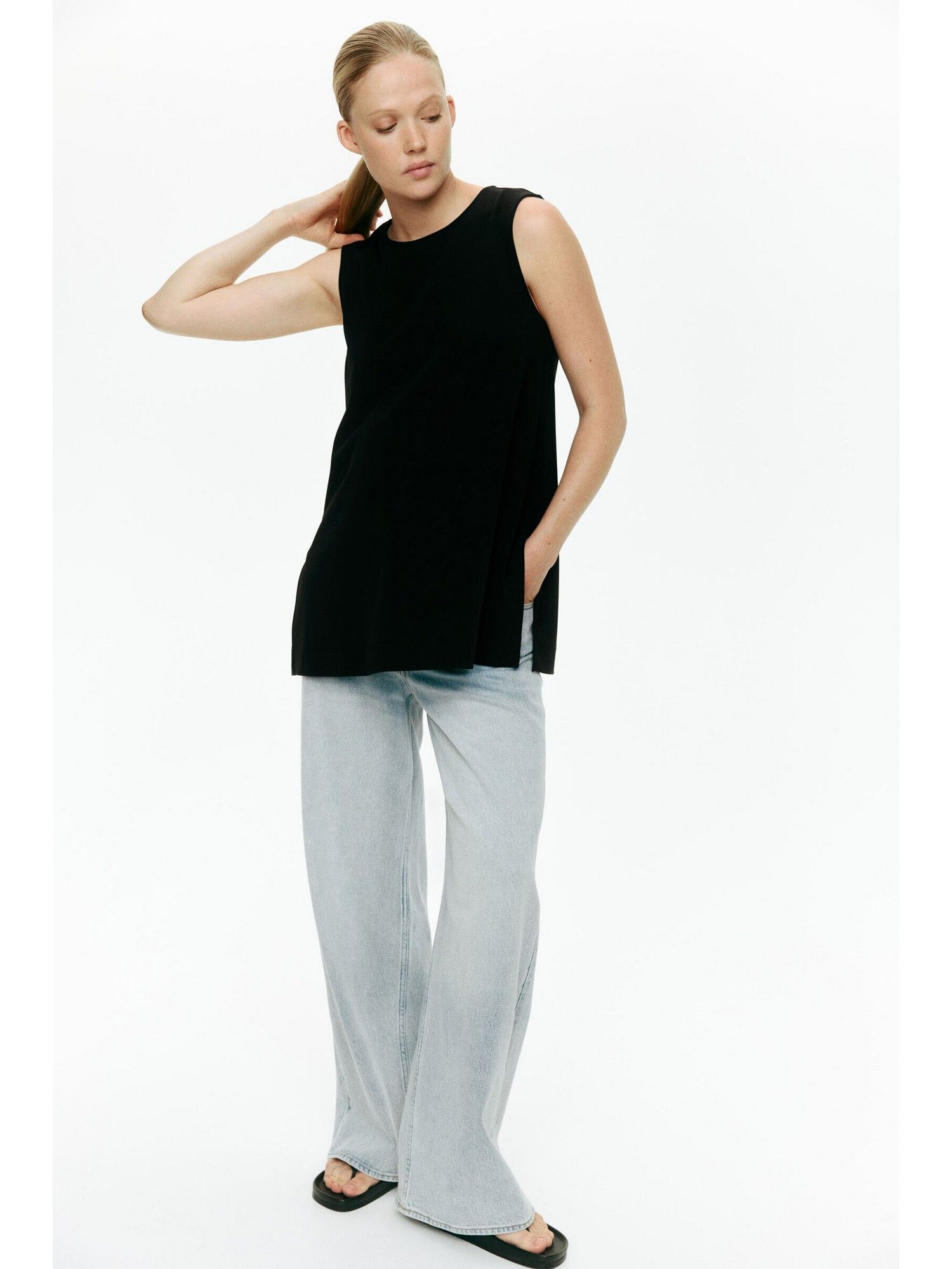 h&m Women Black Mama Slit-Detail Vest Top-picture-13