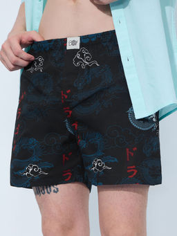 The Souled Store - Originals Souled Boxers: Dragon Men Black Boxer Shorts