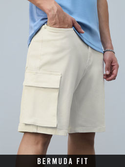 The Souled Store - Originals White Men Denim Shorts