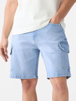 The Souled Store - Originals Aero Blue Men Denim Shorts