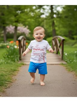 MINI KLUB - Typography Printed T-shirt-White