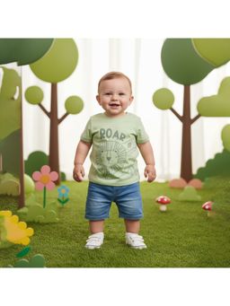 MINI KLUB - Animal Printed T-shirt-Green