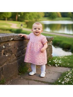 MINI KLUB - Floral Laced Up Dress-Pink