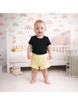 MINI KLUB - Cotton Solid Shorts-Yellow