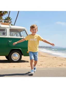 MINI KLUB - Striped T-shirt-Yellow