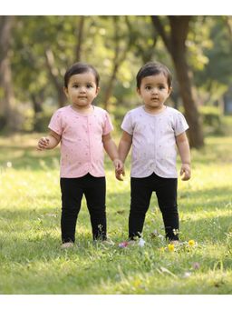 MINI KLUB - Floral PrintedJablas-Pink And Lavender (Pack of 2)