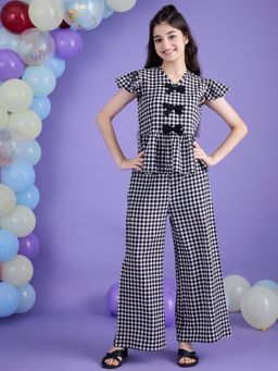 Cherry & Jerry - Black And White Check Co-ord Set