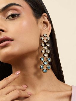 Isharya - Blue Cove Dangler Earrings 18Kt Gold Plated