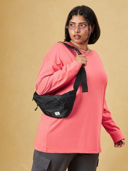 Bewakoof - Women's Deep Sea Coral Oversized Plus Size T-shirt