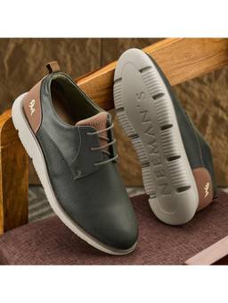 Neeman's - Womens Green Textured Derbies