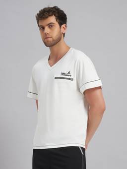 Fitleasure - White Off-Duty Muscle T-Shirt