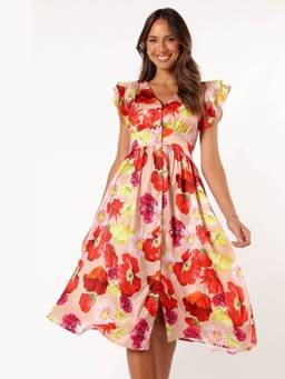 Petal & Pup - Larkspur Cream Floral Dress