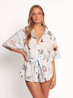 Petal & Pup - Luisa Blue Floral Playsuit