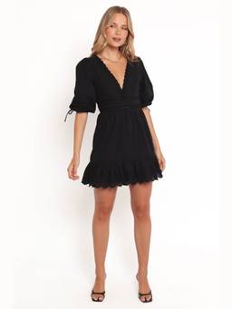 Petal & Pup - Estella Black Solid Dress