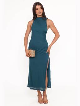Petal & Pup - Hayven Teal Solid Dress