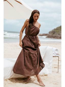 Petal & Pup - Hilde Brown Solid Dress
