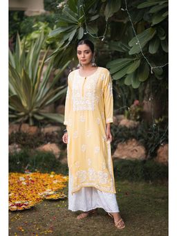 RANGREZA ETHNIC - Zarah Chikankari Modal Kurta