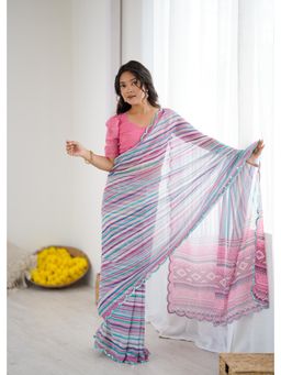 Tejasvee - Printed Multi-Color Saree with Unstitched Blouse