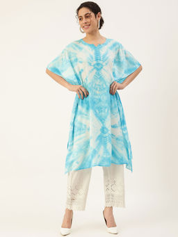 Maaesa - Light Blue Hand Dyed Kaftan Kurta