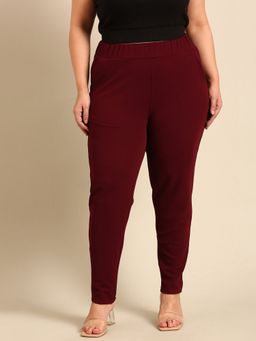 THE PINK MOON - Embossed Stretch Formal Pant