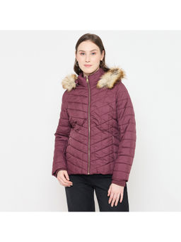 Madame - Faux Fur Hood Quilted Jacket