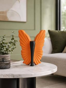 ELARE - Butterfly Shaped Decorative Figurine - Orange