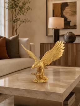 ELARE - Gold Eagle Figurine Statue With Spread Wings
