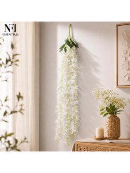 NFI Essentials - Artificial White Hanging Wisteria Vine For Home Decoration