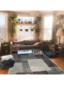 Sapana Carpet-Mats - Shiraz Sh-10 Geometrical Polypropylene Carpet - Grey