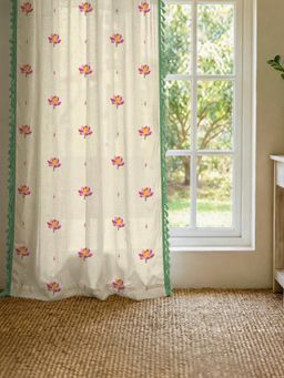 Urban Space - 100% Cotton Curtain, 5 Ft - Lotus Aura Pink