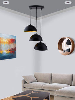 Homesake - Round Cluster Black 8Inch Hanging Light