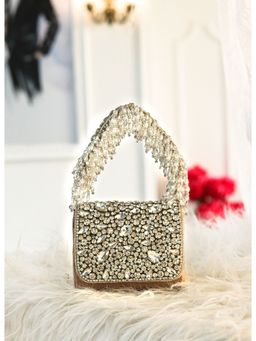 NR by Nidhi Rathi - Beige Embellished Purse Clutches