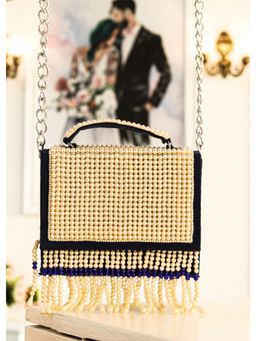 NR by Nidhi Rathi - Navy Blue Embellished Box Clutches