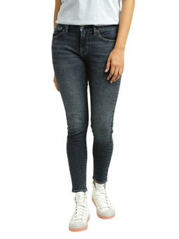 Levi's - Women's 710 Blue Mid Rise Super Skinny Jeans