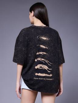 PRONK - Faded Dreams Women Retro Wash Oversized T-Shirt