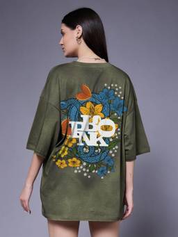 PRONK - Viperbloom Women Retro Wash Oversized T-Shirt